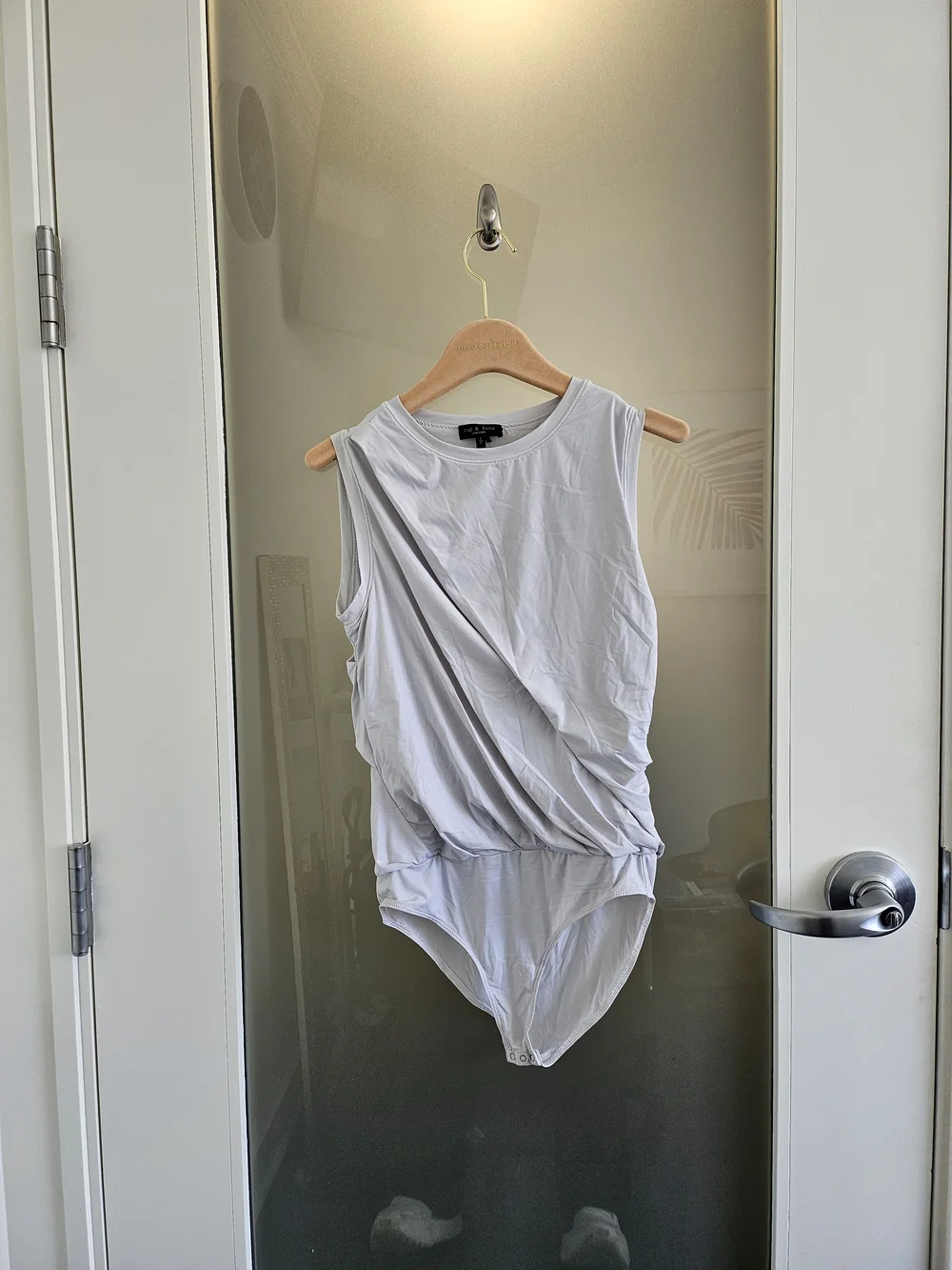 rag & bone White Sleeveless Draped Bodysuit - Picture 2 of 5